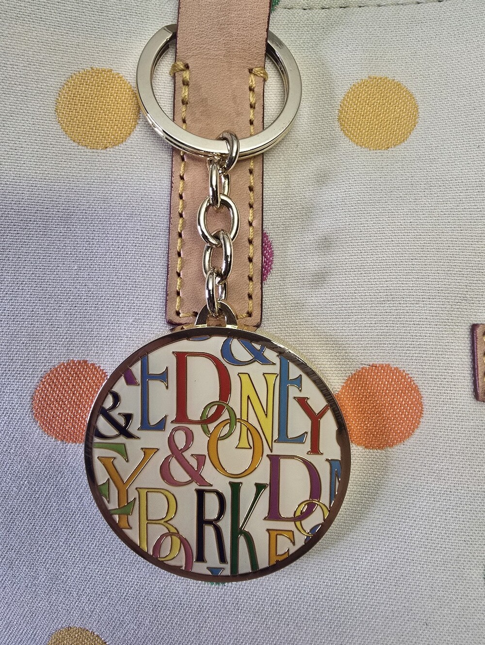 Dooney & Bourke Bubble Dot Tote Y2K Multicolor Charm Bag - Picture 5 of 16